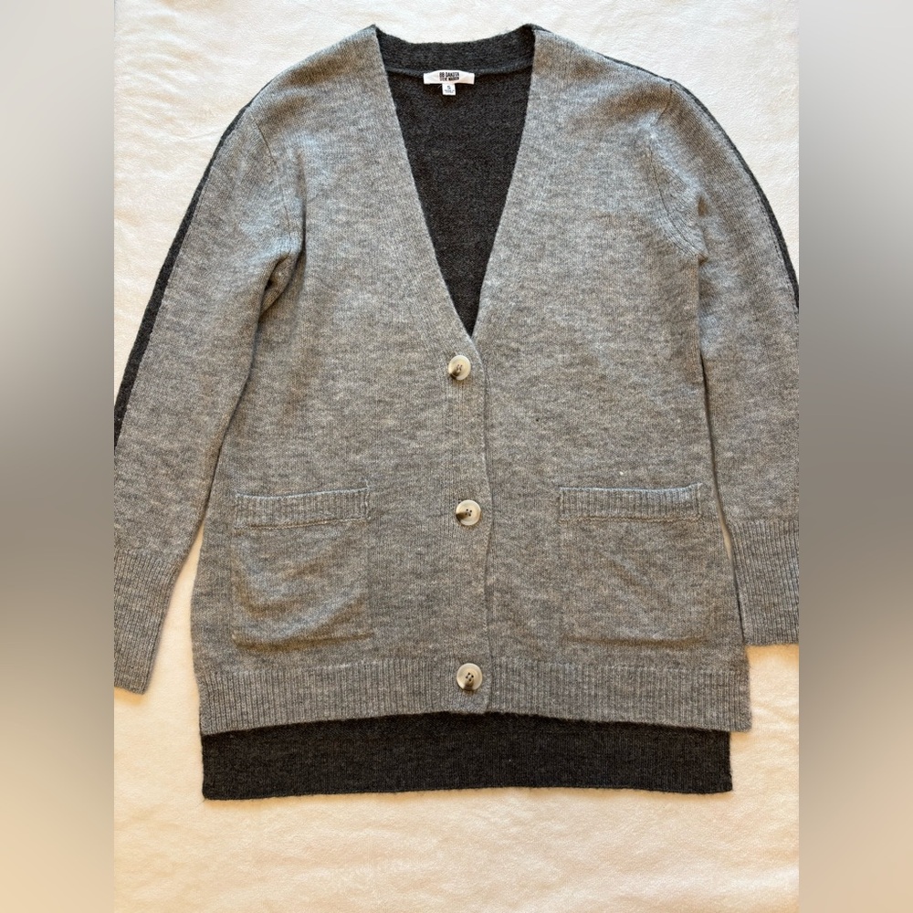 BB Dakota Steve Madden Gray Contrast Oversized Soft Sweater Size S